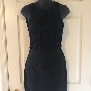 Mid thigh length black dress